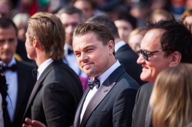 Cannes, Fransa - 21 Mayıs 2019: Leonardo Di Caprio, 72.