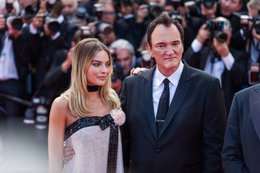 Cannes, Fransa - 21 Mayıs 2019: Quentin Tarantino ve Margot Robbie 72.