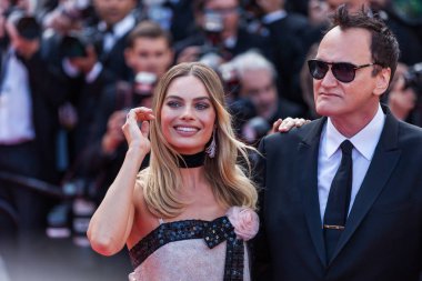 Cannes, Fransa - 21 Mayıs 2019: Quentin Tarantino ve Margot Robbie 72.
