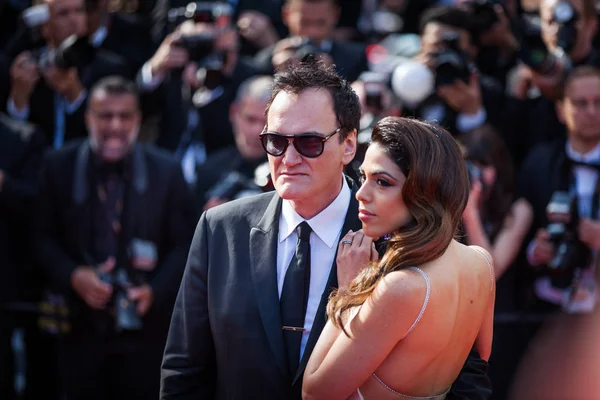 Cannes Francja Maja 2019 Quentin Tarantino Daniela Pick Uczestniczyć Projekcja — Zdjęcie stockowe