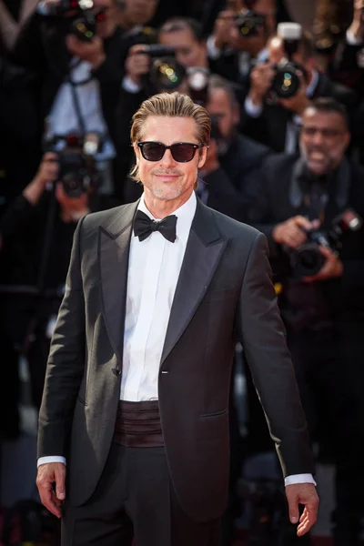Cannes Francie Května 2019 Brad Pitt Navštěvuje Screening Jednou Čas — Stock fotografie