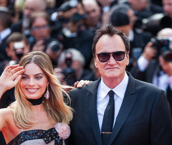 Cannes Francia Mayo 2019 Quentin Tarantino Margot Robbie Asisten Proyección — Foto de Stock