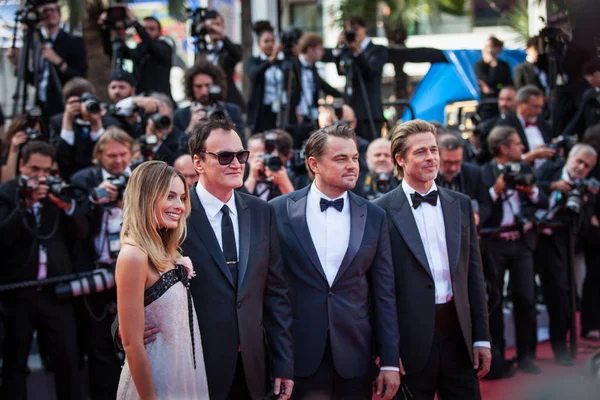 Cannes Francia Mayo 2019 Brad Pitt Leonardo Dicaprio Quentin Tarantino — Foto de Stock