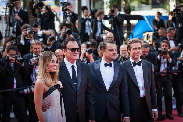 Cannes Francia Mayo 2019 Brad Pitt Leonardo Dicaprio Quentin Tarantino — Foto de Stock
