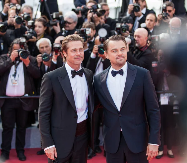 Cannes França Maio 2019 Leonardo Dicaprio Brad Pitt Participam Exibição — Fotografia de Stock