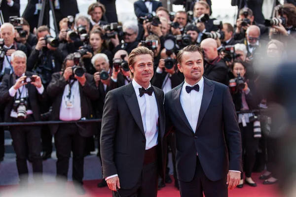 Cannes Fransa Mayıs 2019 Leonardo Dicaprio Brad Pitt — Stok fotoğraf