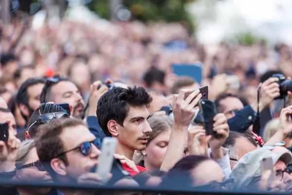 Cannes Francia Mayo 2019 Abanicos Fuera Alfombra Roja Durante 72º — Foto de Stock