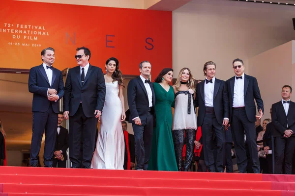 Cannes Francja Maja 2019 Leonardo Dicaprio Margot Robbie Daniela Tarantino — Zdjęcie stockowe