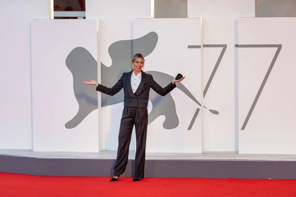 Wenecja Włochy Września 2020 Włoska Aktorka Anna Foglietta Pozuje Podczas — Zdjęcie stockowe