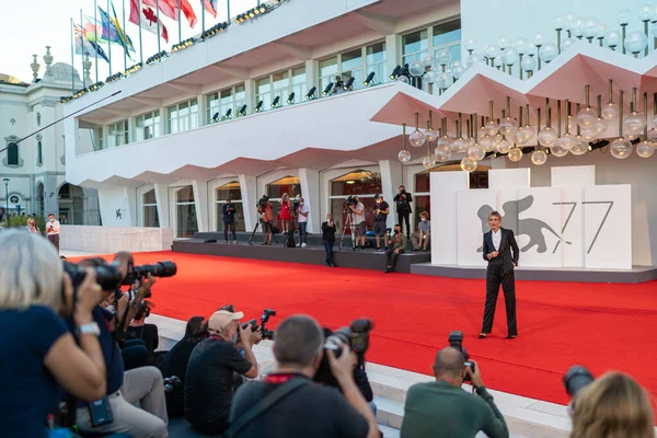 Venedig Italien September 2020 Italienska Skådespelerskan Anna Foglietta Poserar Fotokall — Stockfoto