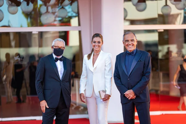 Venice Italien September Giulia Rosmarini Och Alberto Barbera Går Den — Stockfoto