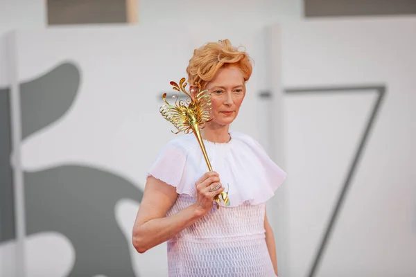 Venice Itálie Září Anglická Herečka Tilda Swintonová Benátském Mezinárodním Filmovém — Stock fotografie