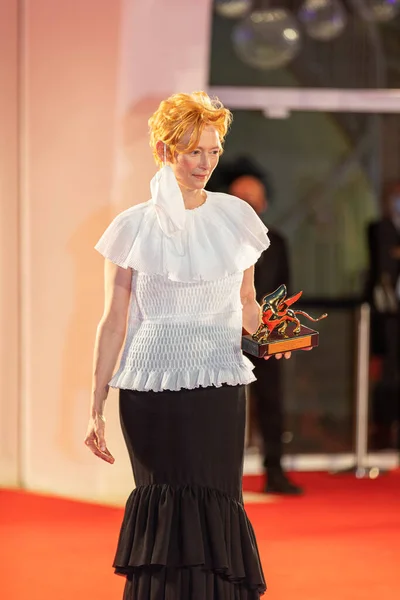 Venezia Italia Settembre Attrice Inglese Tilda Swinton Alla Mostra Internazionale — Foto Stock