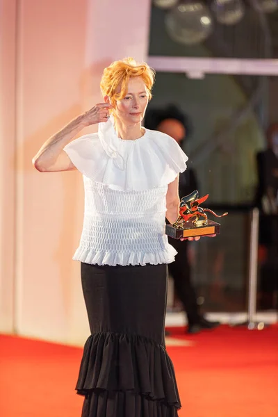 Venezia Italia Settembre Attrice Inglese Tilda Swinton Alla Mostra Internazionale — Foto Stock