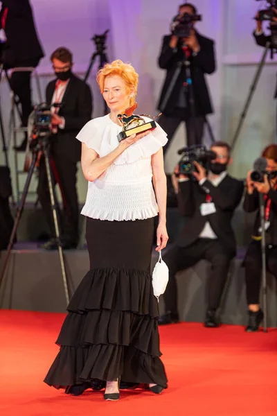 Venecia Italia Septiembre Actriz Inglesa Tilda Swinton Festival Internacional Cine — Foto de Stock