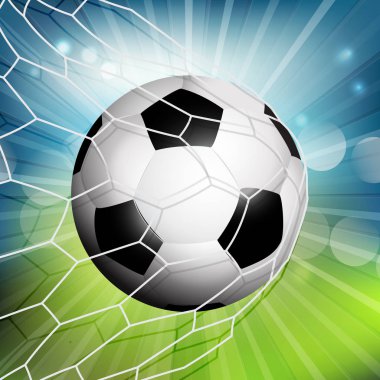 Net hedef haline uçan futbol ya da futbol topu