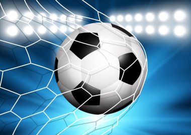 Net hedef haline uçan futbol ya da futbol topu