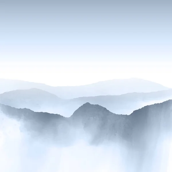 Aquarelle Fond Paysage Montagne — Image vectorielle