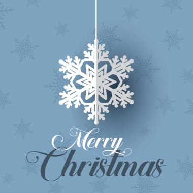 Kar tanesi asma Noel arka plan