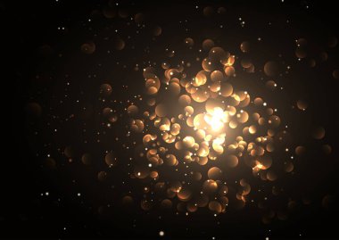 Noel arka plan ile altın bokeh dizayn ışıklar