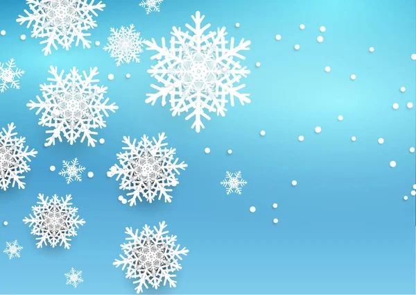 Weihnachten Hintergrund Design Mit Stil Schneeflocken — Stockvektor