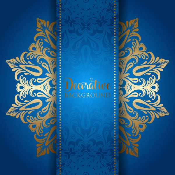 Fondo Elegante Con Diseño Decorativo Mandala Oro — Vector de stock