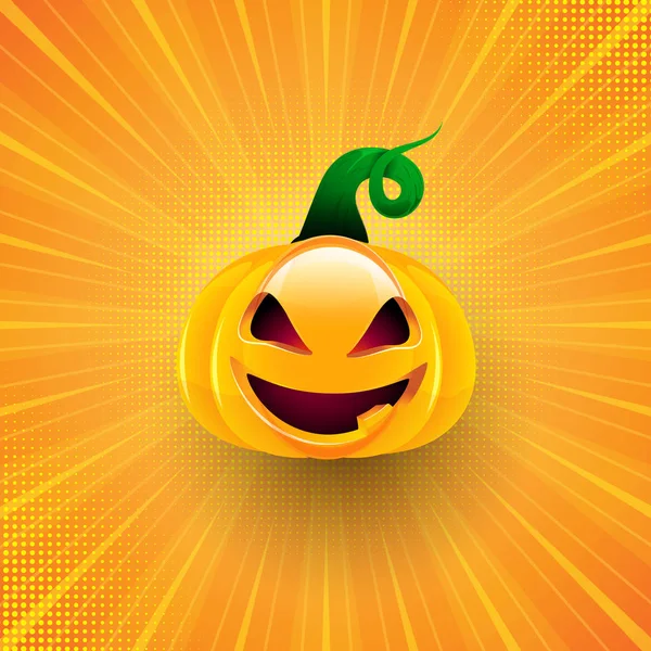 Halloween Achtergrond Met Pompoen Starburst Ontwerp — Stockvector