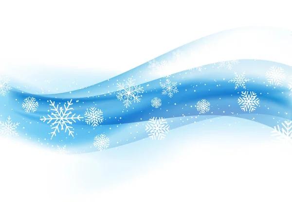 Christmas Background Snowflakes Blue Gradient — Stock Vector