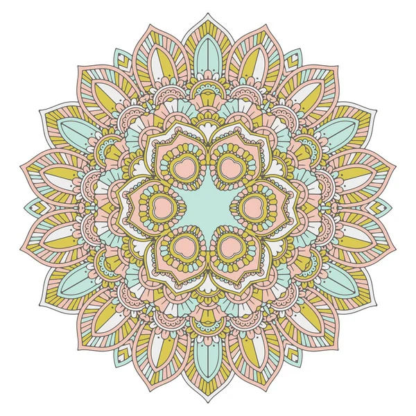 Sfondo Decorativo Con Elegante Disegno Mandala — Vettoriale Stock