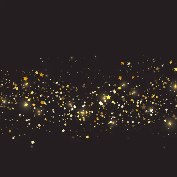 Рождественский Фон Дизайном Блестящих Золотых Звезд — стоковый вектор