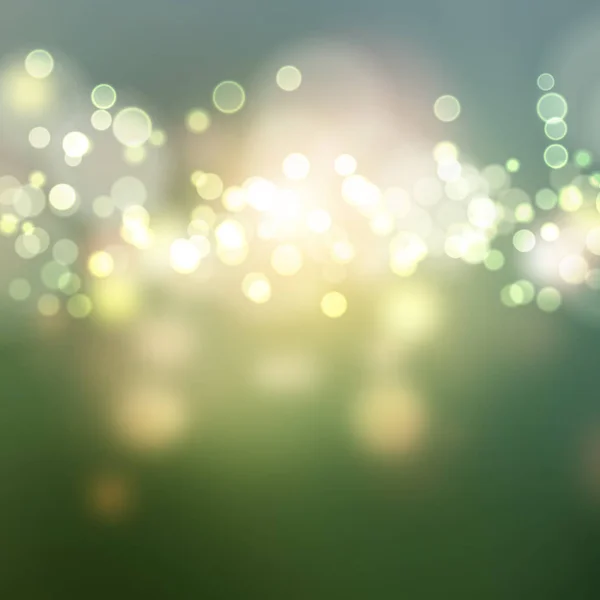 Fundo Natal Com Design Luzes Bokeh Verde — Vetor de Stock