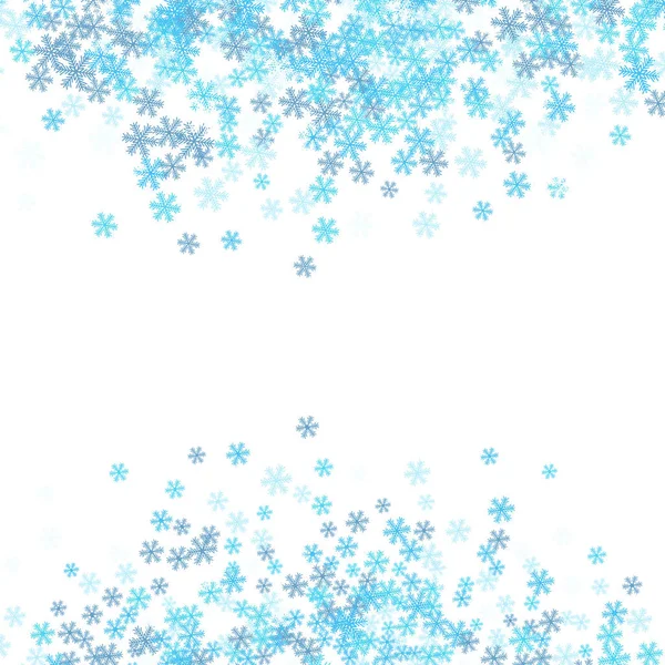 Decorative Christmas Background Falling Snowflakes — Stock Vector