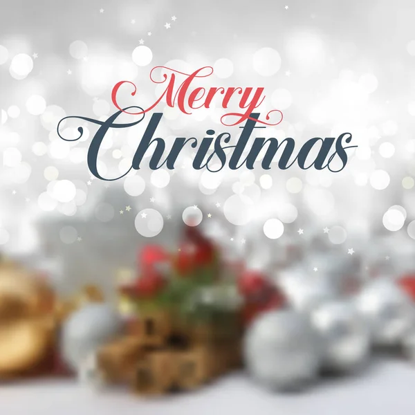 Decorative Christmas Text Defocussed Background — Stock Vector