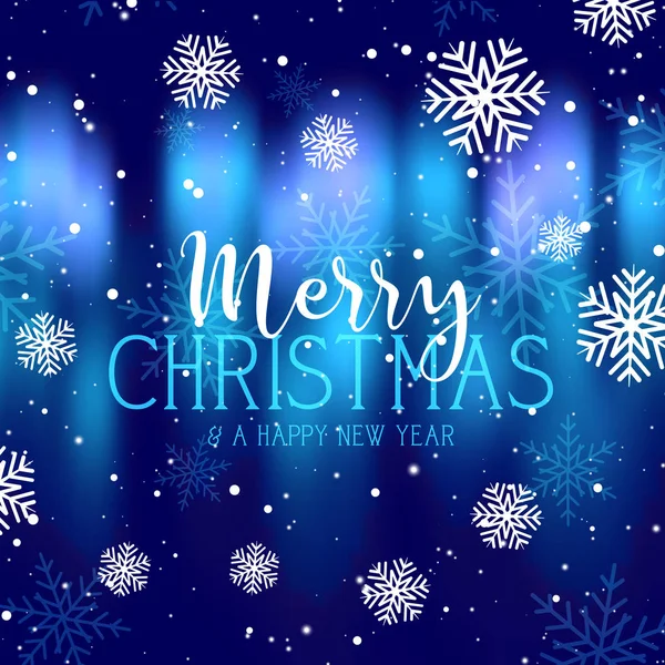 Weihnachten Hintergrund Mit Schneeflocken Design — Stockvektor