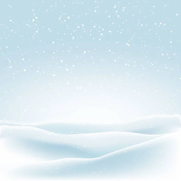 Kerstmis Achtergrond Met Sneeuw Winterlandschap — Stockvector