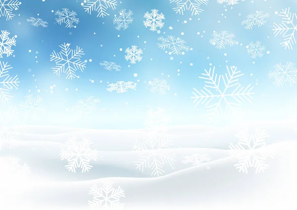 Christmas Background Snowy Landscape — Stock Vector