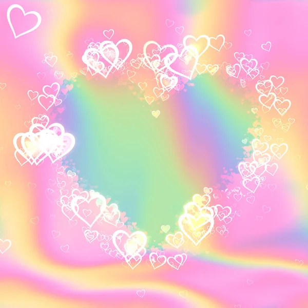 Abstract Background Hologram Hearts Background — Stock Photo, Image