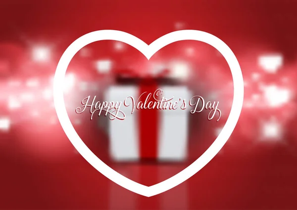 Valentinstag Hintergrund Mit Defokussiertem Geschenkdesign — Stockvektor