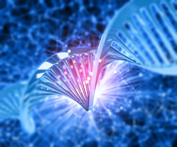 Darstellung Eines Medizinischen Hintergrunds Mit Abstraktem Dna Strang — Stockfoto