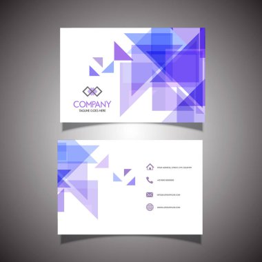 Kartvizit soyut düşük poli tasarımı ile