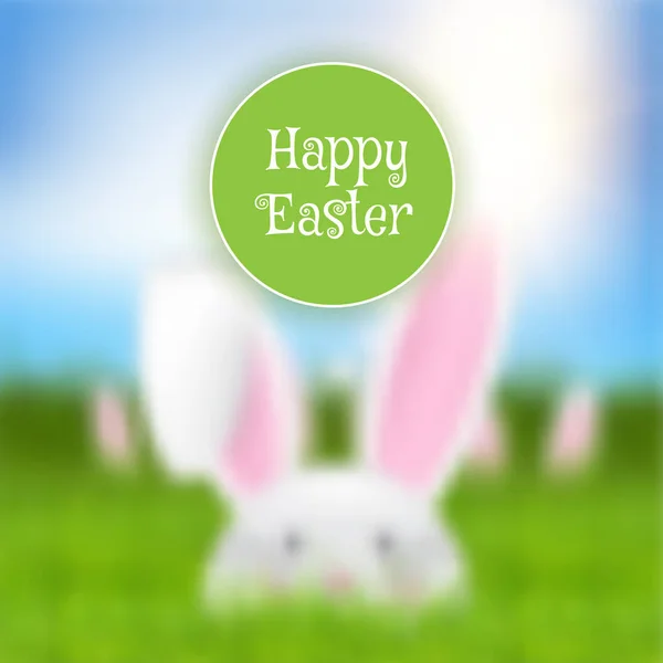 复活节背景与分散的兔子风景 — 图库矢量图片