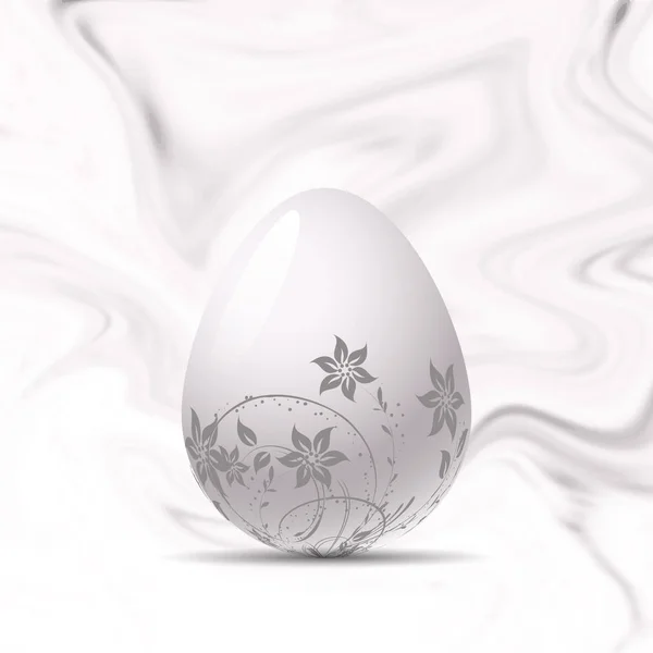 Dekorativní Velikonoční Vajíčko Textuře Mramoru — Stockový vektor