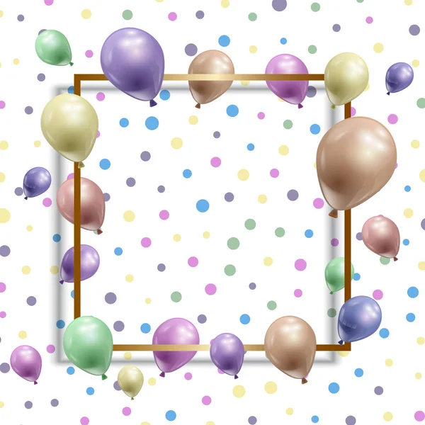 Birthday background with balloons