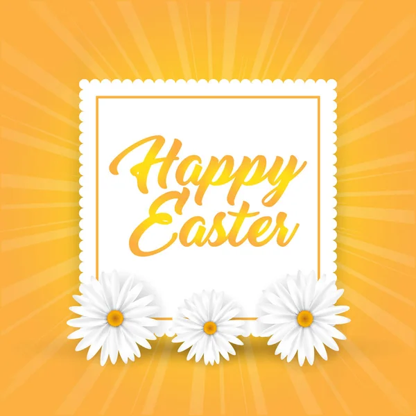 Easter background with daisies — Stock Vector