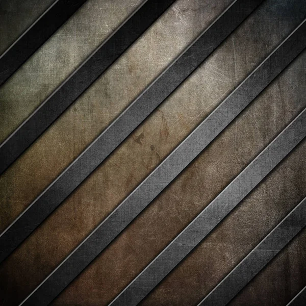 Metallic stripes on a grunge texture background — Stock Photo, Image