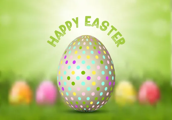 Easter Egg på defokuserad bakgrund — Stock vektor