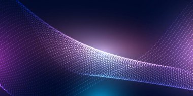 Halftone noktalı soyut afiş tasarımı