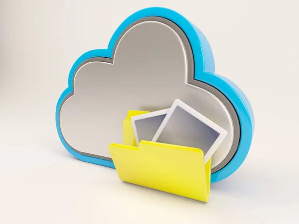 Icono 3D Cloud Drive — Foto de Stock