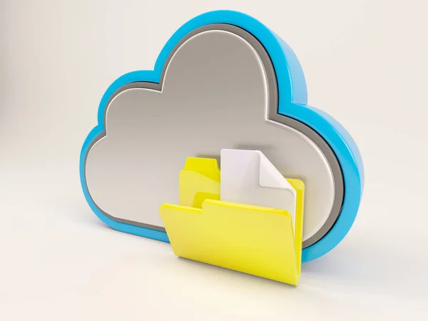 Icono 3D Cloud Drive — Foto de Stock