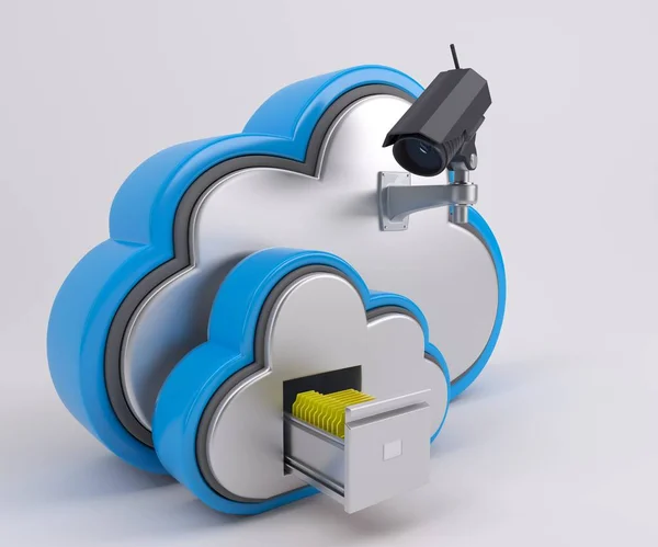 Icono 3D Cloud Drive — Foto de Stock